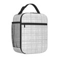 thumbnail image 4 of YFYANG Réutilisable Adulte / Enfants Portable Lunch Sac, Abstract Gray Line Texture Mains Libres Poignée Isolation / Sac Froid pour l'École, le Travail, les Pique-Niques, Voyage, 4 of 6