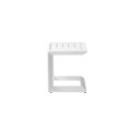 thumbnail image 3 of Afuera Living Modern Aluminum Patio Side Table in Powder Coated White, 3 of 8