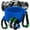 Blue, variant on Rhino USA Kinetic Bridle Rope Recovery Kit (1in x 10ft) - Heavy Duty Offroad Snatch Strap - Includes 2 Soft Shackle(Green)