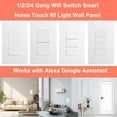 thumbnail image 1 of HLONK Interrupteurs Triples Intelligents 2.4GHz Wi-Fi 3 Gang Interrupteur Simple Pôle Fil Netural Requis Interrupteur Intelligent Combo Fonctionne avec Alexa Google Assistant Télécommande, 1 of 14