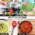 thumbnail image 3 of 2Pieces Kitchen Cooking Utensils Set , Silicone Utensil with Stainless Steel Handle, Nonstick Kitchen ToolsFashion Red + 9 Inch Green, 3 of 5