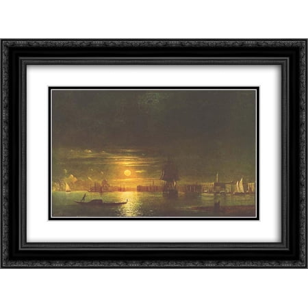 Ivan Aivazovsky 2x Matted 24x20 Black Ornate Framed Art Print 'Venice'