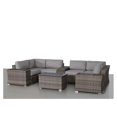 thumbnail image 3 of Living Source International 10-Piece Wicker / Rattan Sectional Set in Gray/Brown, 3 of 8