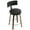 Black, variant on ANMINY Bar Stools 360° Swivel with Back and Round Seat PU Leather Barstools 26" Bar Height Upholstered Bar Chairs Island Stools for Kitchen Counter