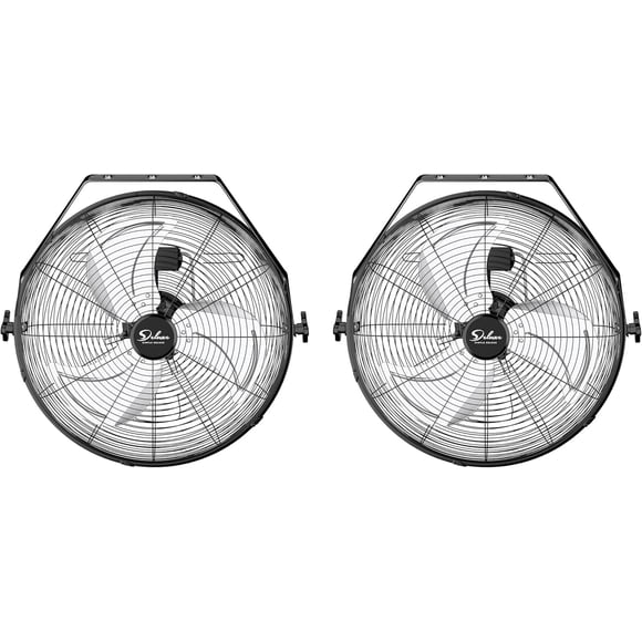 Ventilador industrial de montaje en pared Simple Deluxe de 18 pulgadas, negro