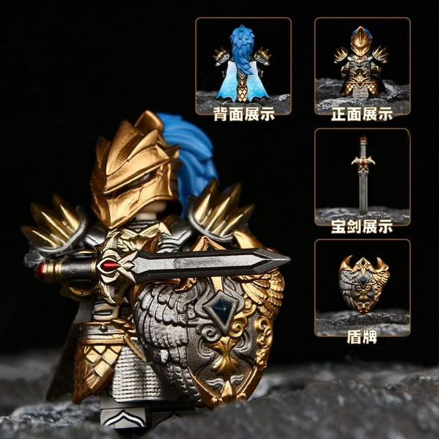 Table Ronde Médiévale Chevaliers Anime Sir Kay/Gaheris/la Reine Figurine d'Action Collection Modèle Poupée Jouet Cadeau