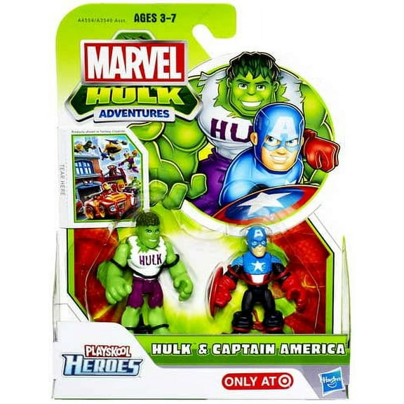 Marvel Hulk Adventures Hulk & Captain America Action Figure Set