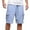 Sky Blue, variant on Men's Solid Color Casual Cargo Shorts Elastic Waist, Drawstring, Polyester, Relaxed Fit, Comfort Flex Waistband, for Summer Beach/Outdoor Activities