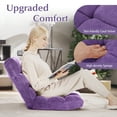 thumbnail image 6 of Giantex Adjustable Floor Gaming Sofa Chair, Padded Sleeper Bed, Adults Couch Recliner, Armless Meditation Chair w/Back Support, 6 of 7