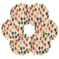 thumbnail image 2 of Haosy Set of 6 Drink Woven Coaster with Holder Heat Resistant Non-Slip Bar Coasters 4 Inches Colorful Hand Drawn Balloon, 2 of 7