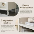 thumbnail image 5 of SinCiDo Arched Bathroom Storage Cabinet with Adjustable Shelves, 5-Tier Narrow Bathroom Cabinet for Bathroom, Kitchen, Living Room, Cream, 5 of 7