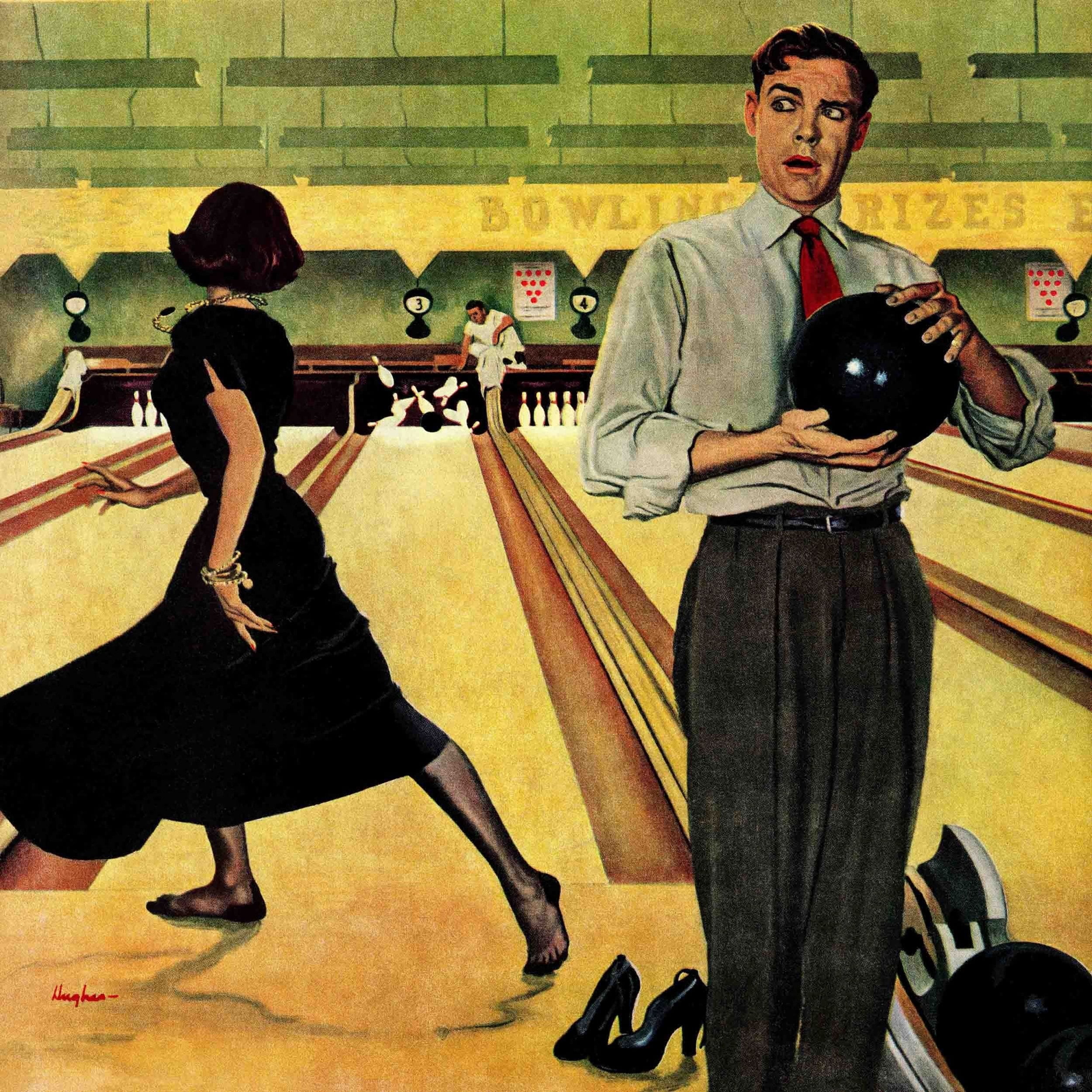 Marmont Hill Bowling Strike by George Hughes Painting Print on Canvas