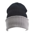 thumbnail image 2 of Top Headwear Cable Knit Long Winter Beanie - Black/Grey, 2 of 2