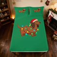 thumbnail image 4 of Manfei Dog King Sheets Holiday Bedding 4-Piece (1 Flat Sheet, 1 Fitted Sheet and 2 Pillowcases), 4 of 6