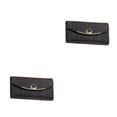 thumbnail image 4 of Minnieouse Cartera de mujer portátil con botón a presión de gran capacidad, tarjetero de Color sólido, carpeta de fotos, monedero para niñas, Negro Tipo 2 2Conjunto, 4 of 6