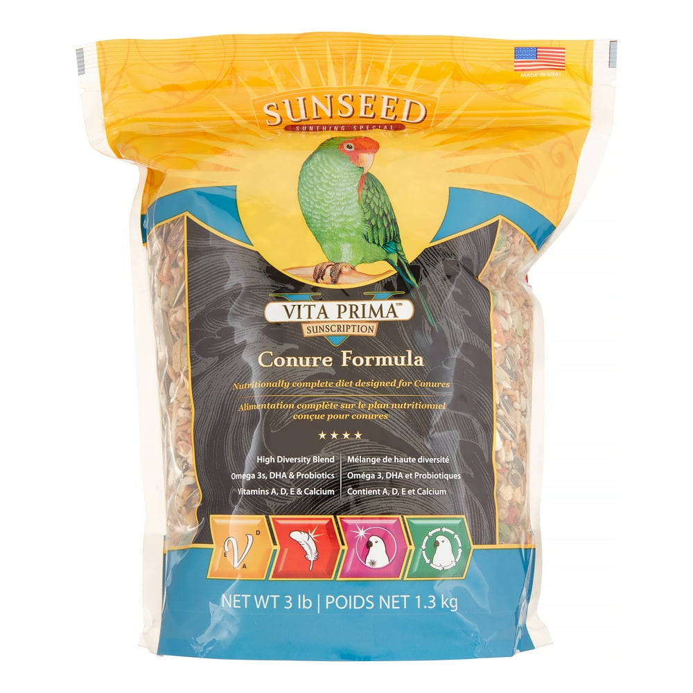 Sunseed Sunsations Conure Formula Dry Bird Food, 3 Lb