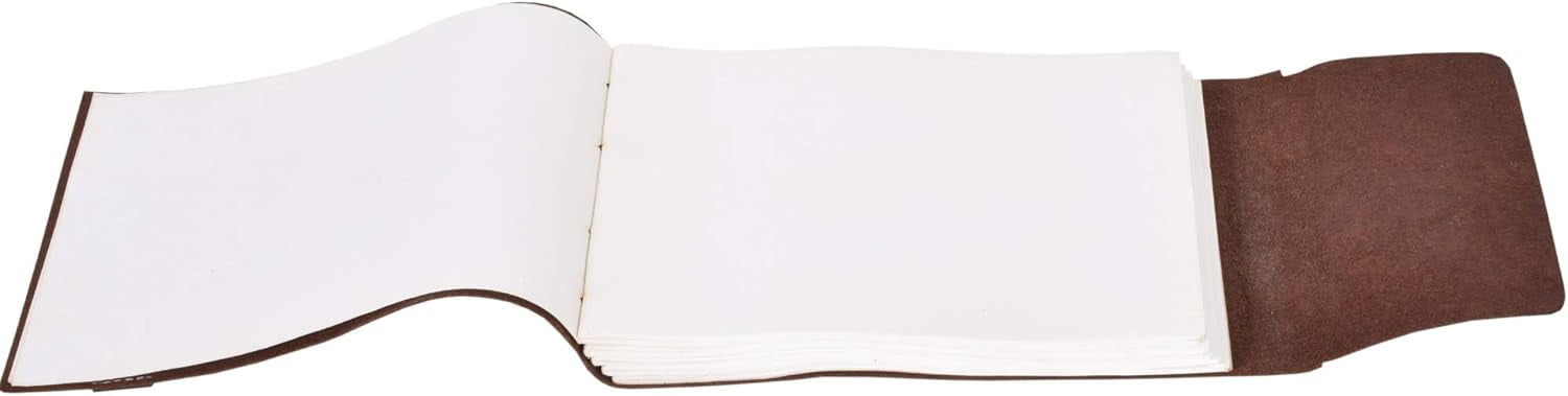 RusticVintage 200 Pages Cow Furr Leather Diary Drawing Daily Travel Diary, Handmade Writing Notebook, Quality Unlined Blank Cream Paper, Art Sketchbook Genuine Leather Journal