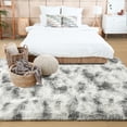 thumbnail image 3 of Alfombra de Área Noahas Esponjosa Tie-Dye Gris y Blanca 120x180 cm, 3 of 8