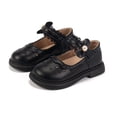 thumbnail image 2 of Domzle Toddler Girl Mary Jane School Uniform Dress Shoes Flats Wide Toe Box Great Comfort for Student Shoe and Girl Shoe for Wedding, Parties Black, 2 of 4