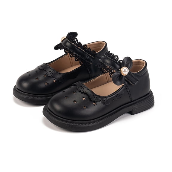 Willtoo Toddler Girl Dress Shoes Mary Jane Ballerina Ballet Flats for Girls Bow Flower Girl Wedding Party School Shoes