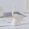 thumbnail image 3 of Joernso Elephant Statue Mini Ceramic Elephant Figurine Small Shelf Tabletop Centerpiece for Living Room Bedroom Home Decor, 3 of 7