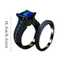 2Pcs Wedding Engagement Bridal Ring Set Stackable Ring Fashion Zircon