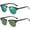 G15+green, variant on 2 pack Unisex polarized sunglasses, semi-rimless vintage style, with carrying case-USA