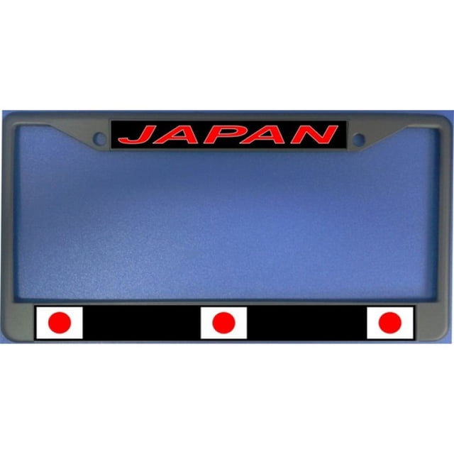 Japan Flag Photo License Plate Frame Free Screw Caps with this Frame