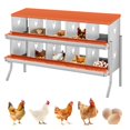 thumbnail image 1 of QinaQin Caja nido para gallinas de 6, 8 o 10 compartimentos con patas de soporte, diseño fácil de limpiar e instalar para proteger huevos, 1 of 7