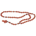 thumbnail image 3 of Rosario católico con piedra de ágata roja, collar para mujer, estatua de Jesús, rosario bendecido portátil para regalo religioso, 3 of 14