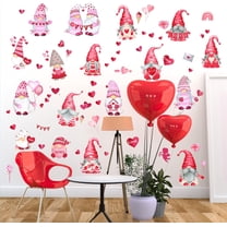 Valentine's Day Wall Stickers Decals Wedding Wall Decor 3D Cartoon Heart Removable Decals Love Wall Decor for Anniversary Party Room Home Office Window Clings Decorations