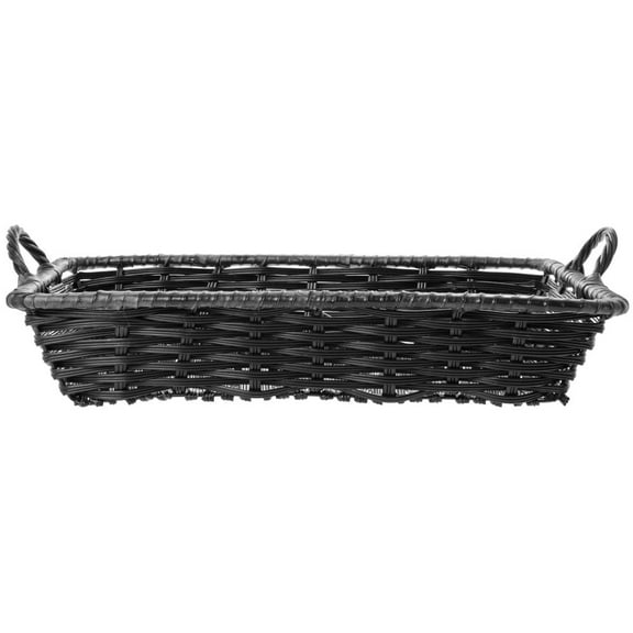 HUBERT® Black Display Basket with Handles - 16"L x 11"W x 3"H