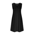 thumbnail image 6 of LLYwey Women Tank Dresses, 2025 Trendy Keyhole Casual Beach Vacation Sundress, Summer Crew Neck Sleeveless Mini Short Dresses , I-54, Black, S, 6 of 9