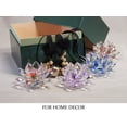 thumbnail image 3 of Zoogamo 4" Red Crystal Lotus Flower – Glass Home Decor for Feng Shui with Clear Reflection & Gift Box, 3 of 6