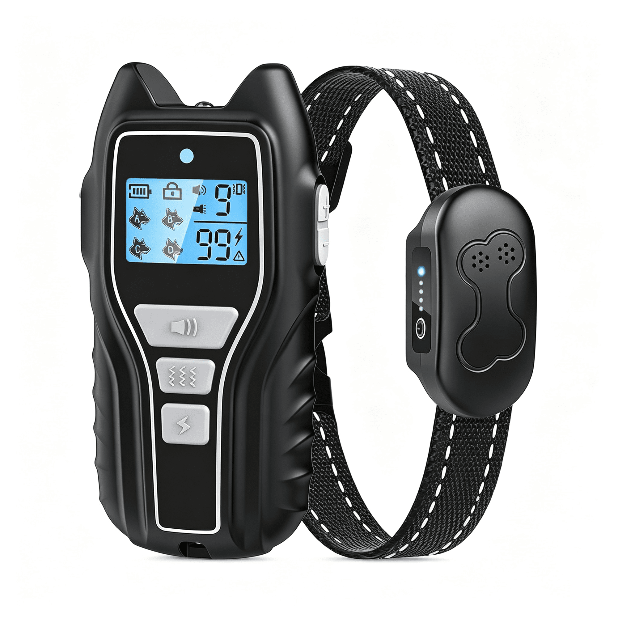 GJX Dog Training Collar with Remote Waterproof Ipx7 E Collar for Dogs Beep and Vibration Modes Safe and Humane Training 2000Ft Range Rechargeable Fits Small Medium Large Dogs 15–120 Lbs(Black)