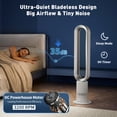 thumbnail image 6 of Xcity H601 43-Inch Bladeless Oscillating Tower Fan, 10 Speeds 800L/s High Airflow, 80° Wide Oscillation, 9H Timer Quiet Tower Fan with Remote Touch Control for Bedroom Living Room,White, 6 of 6