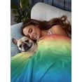 thumbnail image 3 of Rainbow Colors Ombre Cream Flat Sheet Only Twin Size, Soft Breathable Bed Top Sheets for Mattress, Modern Abstract Art Aesthetics Luxury Bedding Flat Sheets for Home Hotel Bedroom Bed Protection, 3 of 9