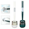 thumbnail image 4 of ZHIMAO Silicone Toilet Brush Set with Wall-Mount, Comfortable Grip & Easy Cleaning! White, 4 of 5