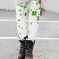 thumbnail image 4 of LEKWK Yoga Leggings Women St Patricks Day Four Leaf Clover Yoga Pants High Waist Irish Festival Gym Leggings Stretchy Holiday Party Costume Outfits, 4 of 7