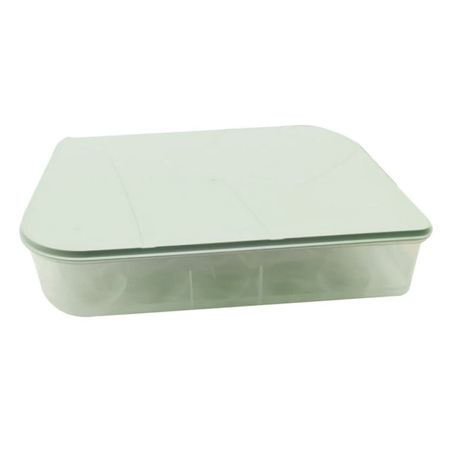 Egg Storage Box for Refrigerator 20 Compartment Portable Picnic Kitchen Organizer with Transparent Design and Non Slip Base