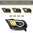 thumbnail image 3 of VLAND LED Projector Headlights for 2010 2011 2012 2013 2014 Ford Mustang, 3 of 11