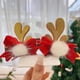 thumbnail image 5 of Accesorios para el cabello navideños para mujer, lindos y divertidos adornos navideños de Papá Noel con forma de cuerno de ciervo de imitación, pinza de pico de pato, 5 of 5