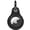 Black, variant on Compatible AirTag keychain leather case for Apple AirTag. Anti-lost secure keychain, for pet collars, luggage, and travel. Scratch-resistant protective weather tag keychain.