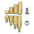 thumbnail image 4 of Xingyheng 140 Piezas M4 Latón Macho-Hembra/Hembra-Hembra Hexagonal Latón Espaciador Kit Surtido De Tuercas De Tornillo Y Juego De Tuercas De Tornillo De Acero Inoxidable (Latón M4), 4 of 4