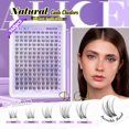 thumbnail image 2 of Lash Clusters Natural Lash Extensions Invisible Band Waterproof 8-16mm Cluster Eyelash Extensions Wispy Eyelash Clusters Individual Lashes Cluster Lashes by, 2 of 9