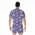 thumbnail image 2 of Watercolor Eggplant Short Sleeve Men'S Rompers Casual Summer Jumpsuits Outfit, 2 of 4