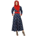thumbnail image 1 of Bimba Abaya Musulmane pour Femmes Maxi Jilbab avec Hijab Robe, 1 of 7