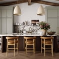 thumbnail image 2 of Spara Cognac Vegan Leather Counter Stool, 2 of 6