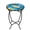 Beach, variant on Indoor Outdoor Metal Round Side Table, 14 Inch Round Patio Coffee Bistro Table, Weather Resistant Black Metal Side Table for Patio Balcony Yard Porch Garden, Plant Stand for Indoor Outdoor Use