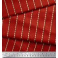 thumbnail image 2 of Soimoi Red Velvet Fabric Stripe & Triangle Geometric Print Fabric by the Yard 58 Inch Wide, 2 of 3